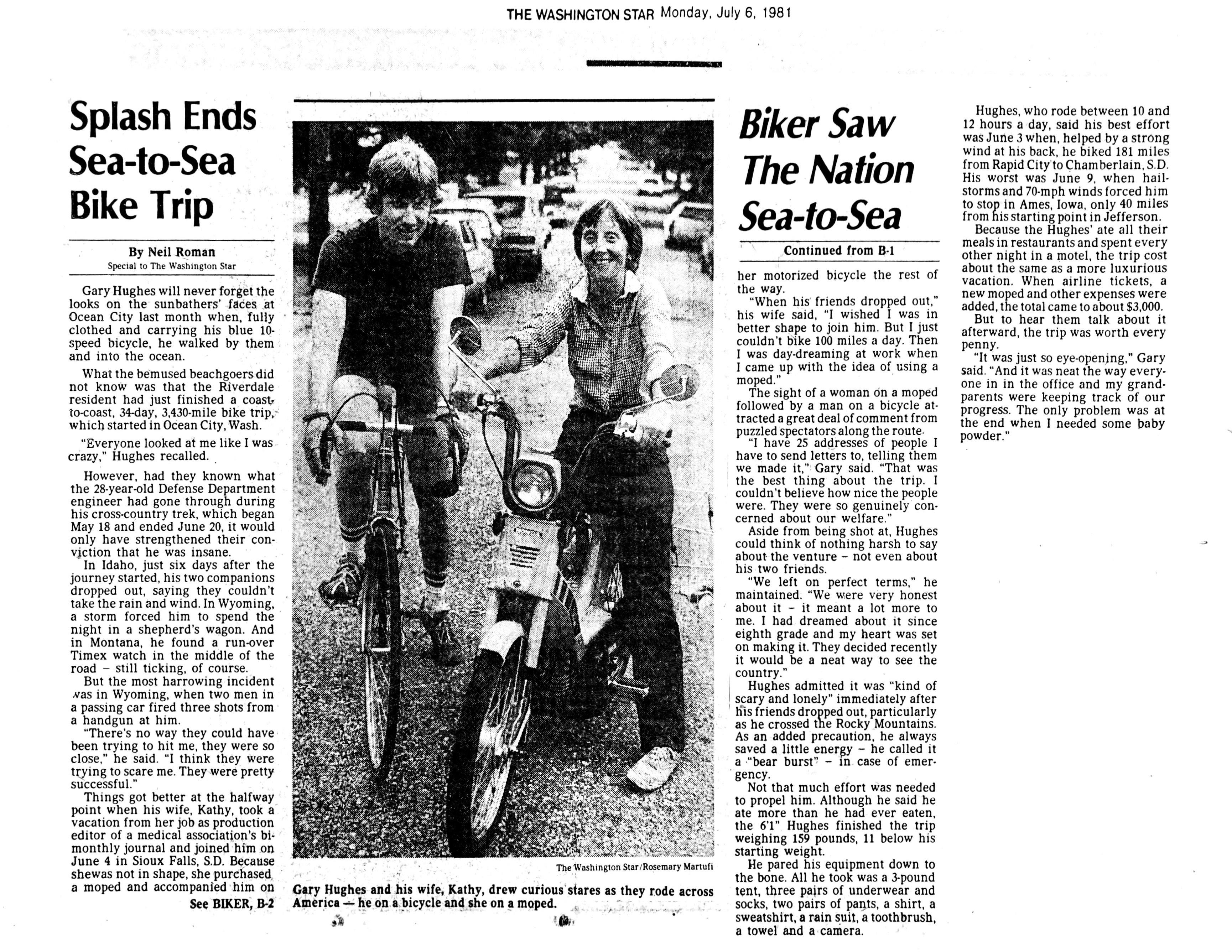 Washington Star 1981 Article